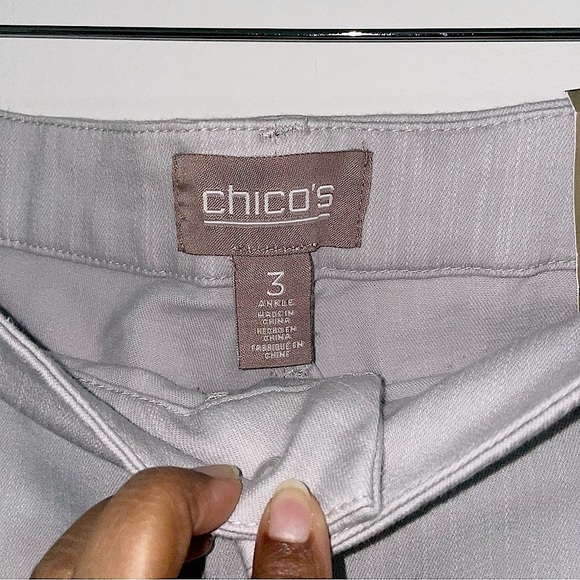 Chico's Ankle Denim Girlfriend Jean Moonlight Gray - Picture 6 of 13
